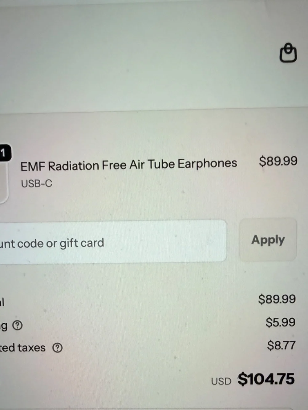 BON CHARGE RADIATION FREE AIR TUBES